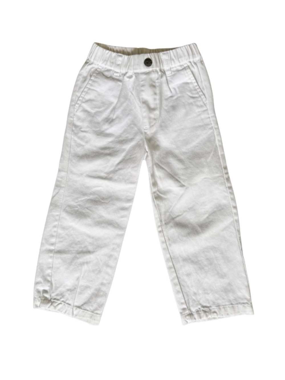 E-Land Kids Girls White Chino Pants Size 2T Pull On Cotton